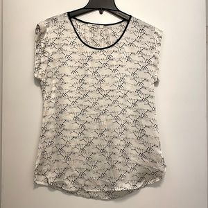 Hanger print white top size S/M
